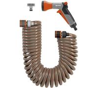 Flexible d'arrosage 10 m de : tuyau d'arrosage spiralé pour petites surfaces, force de rappel, diamètre 9 mm, avec éléments du système GARDENA et