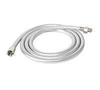 Flexible de douche 3 m, flexible de douche flexible, flexible de rechange en PVC, flexible de rechange avec joint d'étanchéité et bouchon d'étanchéité, pour pomme de douche, argent