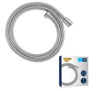 GROHE Flexible tuyau de douche salle de bains VitalioFlex métallique, tuyau de douche 1250mm, anti-pliures, finition brillante, raccord fileté universel 1/2", chromé, 22106000 (Import Allemagne)