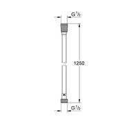 Flexible de douche SILVERFLEX TWISTSTOP 1,25m GROHE PROFESSIONAL 28362001