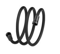 Flexible De Douche Tuyau de douche à main anti-enroulement 1,5/2 mètre, interface universelle, flexible, haute pression, en nylon galvanisé(Black-1.5Meter)