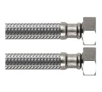 Flexible double femelle - BOUTTE - 12x17 - en acier inoxydable - 30 cm