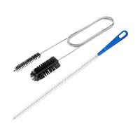 Flexible Drain Cleaning Brush - Drain Cleaning Brush for Kitchen Bathroom Shower | Unclogs Pipes with Ease | 2 Piece Double-Ended Tube Cleaner Tool for Shower Bathtub Kitchen Sink Sewer Refrigerator
