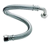 flexible plomberie - femelle / femelle - 20 x 27 - dn13 - longueur 1500 mm - coudé