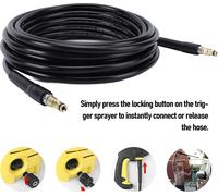 Flexible pour nettoyeur haute pression, fil d'acier tissé, caoutchouc, rallonge électrique auto, remplacement pour K2 à K7, 20 m