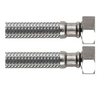 Boutté Flexible sanitaire Double femelle 20x27 80 cm DN13 Laiton nickelé chromé