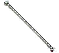 Boutté Flexible sanitaire F515 femelle-femelle 15x21 annelé chromé 50 cm