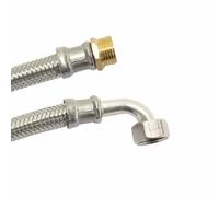 Flexible Sanitaire Inox 1/2 Pouce, Coudé, Certifié DVGW, 300mm