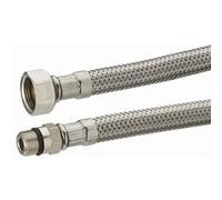 Flexible sanitaire inox pour robinet NOYON & THIEBAULT - femelle F3/8 (12x17) - mâle M10x100 - L 300 mm - DN8 - 2013-30PLL1 G