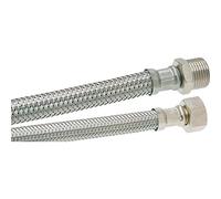 - Flexibles sanitaire - Flexible sanitaire Inox Ø intérieur 8mm Femelle 3/8" (12/17) - Mâle 3/8" (12/17) - longueur 30 cm