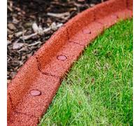 FlexiBorder - Bordure de pelouse - Bordure de jardin flexible pour pelouse - Allées - Bordures surélevées - Gazon artificiel - Terre cuite - 4 x 1 m de longueur