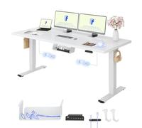 FLEXISPOT Bureau Assis Debout avec 2 Moteurs, Plateau Monobloc 25 mm