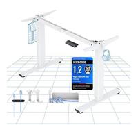 FLEXISPOT Bureau Assis Debout Électrique, Cadre de Bureau Réglable en Hauteur en Acier avec Panneau de Contrôle Digital, Équippé du Système Anti-Collision, Blanc