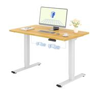 FLEXISPOT E1 Pro Bureau Assis Debout avec 2 Moteurs, 120x60cm | Charge 120kg, Système Anti-collision, Fonctions mémoire & Accessoires pratiques, Garantie 5 ans, Blanc+érable