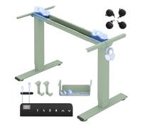 FLEXISPOT E1 Pro Bureau Assis Debout Électrique 2 Moteurs à roulettes | Compatible Plateaux 120-180 cm, Charge 100 kg, Panneau 4 mémoires, Garantie 5 ans, Vert