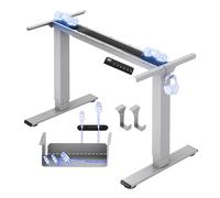 FLEXISPOT E1 Pro Bureau Assis Debout Électrique 2 Moteurs Hauteur Réglable | Compatible plateaux 120-180 cm, charge 100 kg, panneau 4 mémoires, garantie 5 ans, Gris