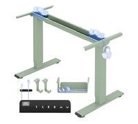 FLEXISPOT E1 Pro Bureau Assis Debout Électrique 2 Moteurs Hauteur Réglable | Compatible plateaux 120-180 cm, charge 100 kg, panneau 4 mémoires, garantie 5 ans, Vert