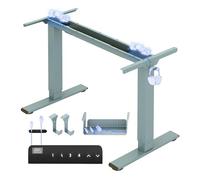 FLEXISPOT E1 Pro Bureau Assis Debout Électrique à 2 Moteurs | Cadre de Bureau Assis-Debout avec Panneau Smart à Mémoires,Accessoires Pratiques,Système Anti-collision, Bleu