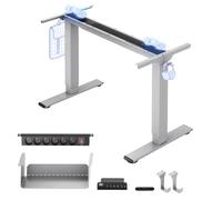 FLEXISPOT E1 Pro Bureau Assis Debout Électrique avec Multiprise Intégrée | Compatible plateaux 120-180 cm, charge 100 kg, multiprise intégrée, 4 mémoires, garantie 5 ans, Girs