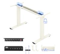 FLEXISPOT E1 Pro Bureau Assis Debout Électrique avec Multiprise Intégrée | Compatible plateaux 120-180 cm, charge 100 kg, multiprise intégrée, 4 mémoires, garantie 5 ans, Mousse