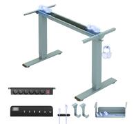 FLEXISPOT E1 Pro Bureau Assis Debout Électrique avec Multiprise Intégrée | Compatible plateaux 120-180 cm, charge 100 kg, multiprise intégrée, 4 mémoires, garantie 5 ans, Bleu