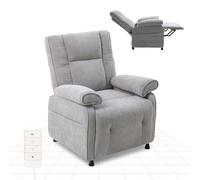 FLEXISPOT Fauteuil Relax Électrique Inclinable 95°-155°,Fauteuil TV Ergonomique avec Repose-Pieds Intégré,Rembourrage Épais Haute Densité,Poche Latérale,pour Salon,Chambre et Home Cinéma,Gris Clair