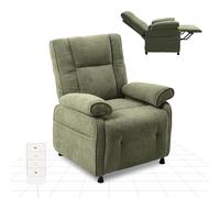 FLEXISPOT Fauteuil Relax Électrique Inclinable 95°-155°,Fauteuil TV Ergonomique avec Repose-Pieds Intégré,Rembourrage Épais Haute Densité,Poche Latérale,pour Salon,Chambre et Home Cinéma,Vert