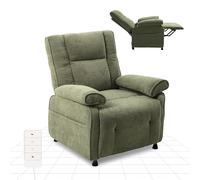 FLEXISPOT Fauteuil Relax Électrique Inclinable 95°-155° - Support 150 kg, Fauteuil TV Ergonomique avec Repose-Pieds, Dossier Réglable, Rembourrage Épais, Poche Latérale, Vert