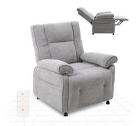 FLEXISPOT Fauteuil Relax Électrique Inclinable 95°-155° - Support 150 kg, Fauteuil TV Ergonomique avec Repose-Pieds, Dossier Réglable, Rembourrage Épais, Poche Latérale, Gris Clair