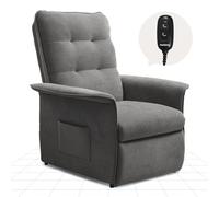 FLEXISPOT Fauteuil Relax Inclinable avec Dossier Réglable 105°-155°, Fauteuil TV Électrique pour Chambre, Salon et Home Cinéma, Gris Foncé