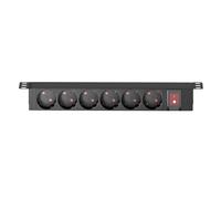 FLEXISPOT Multiprise 6 Prises en Aluminium avec Interrupteur - câble 3 m, 16A / 4000W, Montage pivotant avec Trous de vis, idéale pour Bureaux réglables en Hauteur
