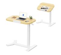FlexiSpot Table d'appoint H5 - Bureau Réglable en Hauteur avec Plateau Inclinable, Table de Lit Mobile pour Canapé, Maple