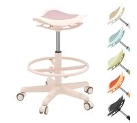 FLEXISPOT Tabouret de Bureau, Bascule à 360°avec Repose-pieds | Tabouret Assis-Debout, Hauteur Réglable 58.5-83 cm, Capacité de 136 kg, Siège Ergonomique Épais à 3 Couches, Multicolore