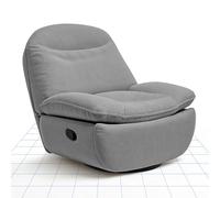 FLEXISPOT XC6 Fauteuil de Relaxation avec Bascule, Pivotant 360° avec Capacité de Charge 160Kg, Dossier Inclinable, Repose-Pied et Pochette, Gris Clair