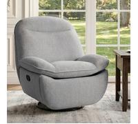 FlexiSpot XC6 Oval Fauteuil de Relaxation avec Bascule, Pivotant 360°, Charge 160Kg, Dossier Inclinable, Repose-Pied, Gris