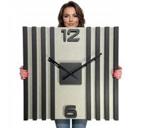 Horloge murale noire LAMELE SQ 60cm