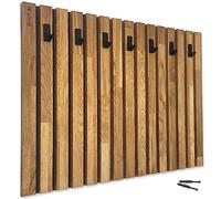 FLEXISTYLE Patère murale en bois de chêne à lamelles - Noir - 4 dimensions - 80 x 60 cm