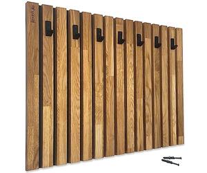FLEXISTYLE Patère murale en bois de chêne à lamelles - Noir - 4 dimensions - 80 x 60 cm
