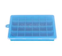 FLEXMAN Bac à Glaçons avec Couvercle, Bac à Glaçons Polyvalent à 24 Cavités, Machine à Pudding, Moule à Glaçons pour Cocktails, Café Glacé, Jus (Bleu clair)