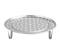 FLEXMAN Grille de Cuisson Ronde en Acier Inoxydable Design en Maille, Support de Cuisson à la Vapeur avec Jambe Amovible pour la Cuisine à la Maison (22cm)