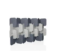 FLEXMIUT PLUG | Ensemble de 4 pièces (H × L × P) 114 × 174 × 25 cm - Cloison de séparation Gris/Gris Clair