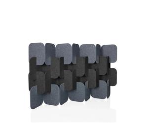 FLEXMIUT PLUG | Ensemble de 4 pièces (H × L × P) 114 × 174 × 25 cm - Cloison de séparation Gris/Gris Foncé