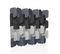 FLEXMIUT PLUG | Ensemble de 6 pièces (H × l × P) 164 × 174 × 25 cm - Cloison de séparation Gris/Gris Clair/Gris Foncé