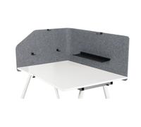 FLEXMIUT T TOP | Cloison acoustique | 160 cm - Cloison de table Gris