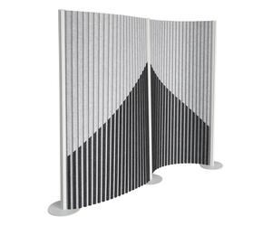 Flexmiut Wave | Mur visuel et insonorisé - Cloison de séparation Gris