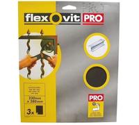 FLEXOVIT Lot de 3 Toiles Emeri - Fin