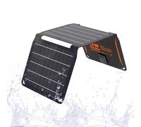 FlexSolar Chargeur de Panneau Solaire Portable 15 W (5,5 V/2,8 A Max), Panneaux solaires étanches IP67 Pliables avec Port USB Compatible avec iPhone XS/X/8/7, iPad, Samsung pour l'extérieur