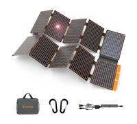 FlexSolar Panneau solaire portable de 100 W avec sortie QC3.0 USB-A/USB-C | Chargeur solaire très efficace (24 %), étanche (IP67) pour petites stations électriques, camping, camping-cars et urgences