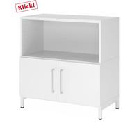 FlexWall | 2 HC | Portes + corps | avec bâti de socle - Blanc/Blanc