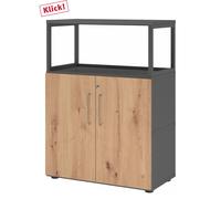 FlexWall | 3 OH | Portes + cadre | avec vérins de réglage - Graphite/Chêne Cendré